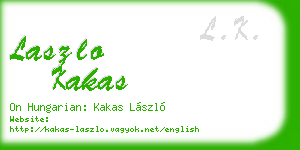laszlo kakas business card