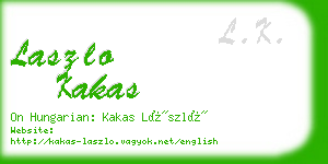 laszlo kakas business card